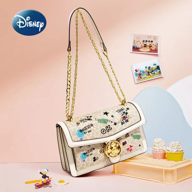 Disney Mickey Original New Women's Shoulder Bag Luxury Brand Fashion Women's Shoulder Messenger Bag Cartoon Cute Women's Bag