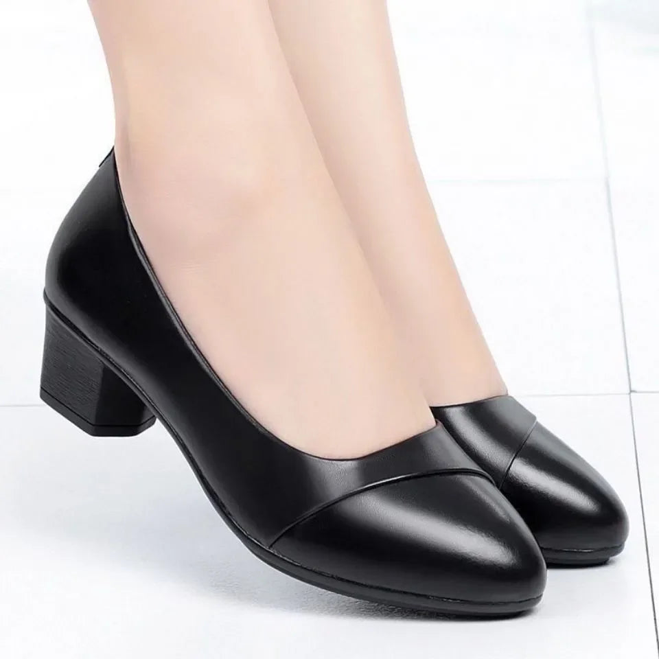 Manufacturer zapatos de mujer women fashion sweet light weight spring & summer slip on high heel shoes for office career soft work pumps a407 Pumps