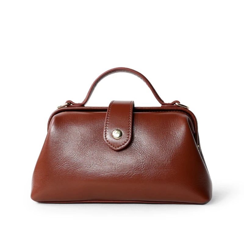 Hot sale Women Bag High Quality Waterproof Genuine Leather Messenger Lady Minimalist Doctor Handbag Girls Crossbody Shoulder Bag