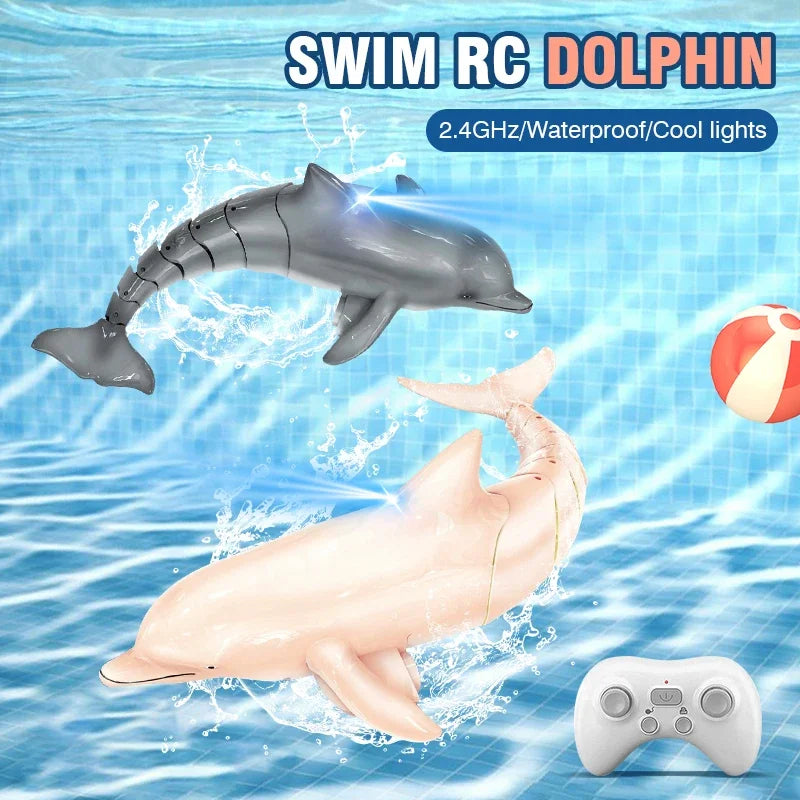 RC Shark Spray Water Electric Whale Kids Toy Remote Control Dolphin Animal Bath Tub Pool Simulation Submarine Fish Game