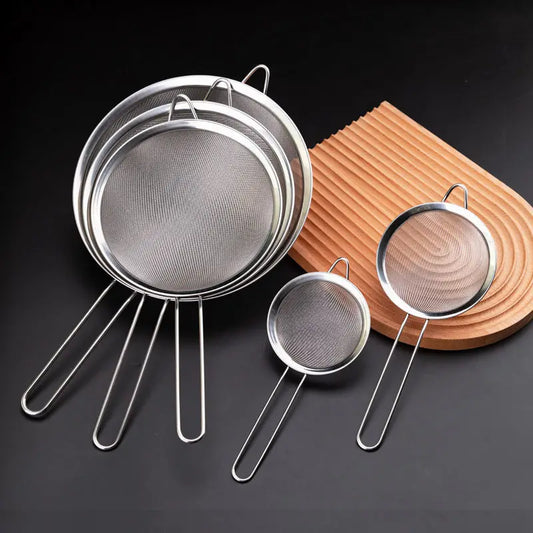 Manufacturer 1-3Pcs Stainless Steel Wire Fine Mesh Oil Strainer Flour Colander Sieve Sifter Pastry Baking Tools Kitchen Accessories kitchen gadgets