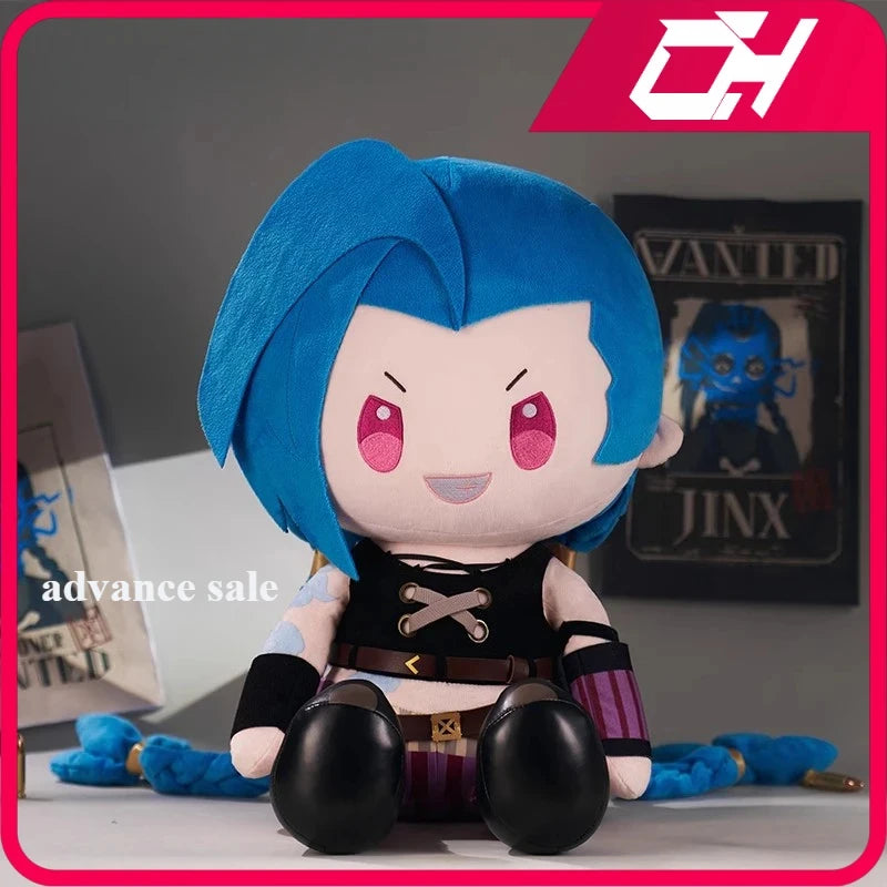 40cm JInx Plush Arcane League of Legends Plush Toy Game Peripheral Plushie Cute Soft Stuffed Doll Children Birthday Gifts Toys