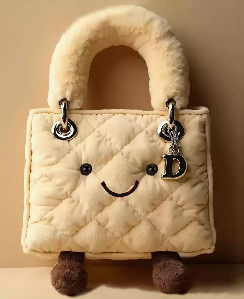 Jellycat Small Fragrant Style Ling Grid Chain Hair Bag Summer New Handbag Daifei Bag Stuffed Animal Plush Toy Girl Birthday Gift
