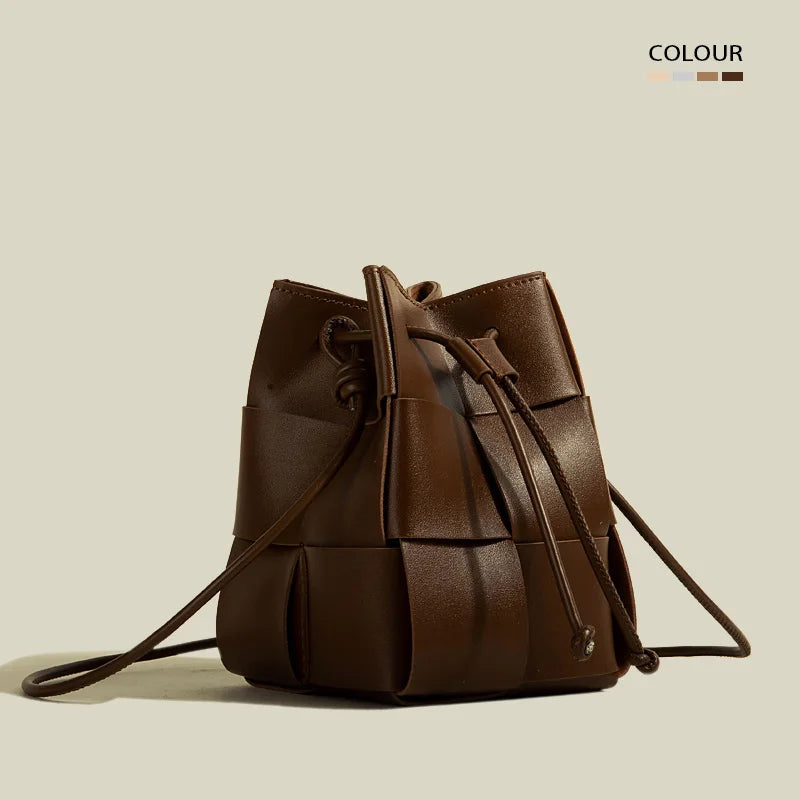 New Small Weave Bucket Drawstring Shoulder Cross Bag Female bag Woven Handbag Luxury Bag sss Express Designer Famous Brand Bags