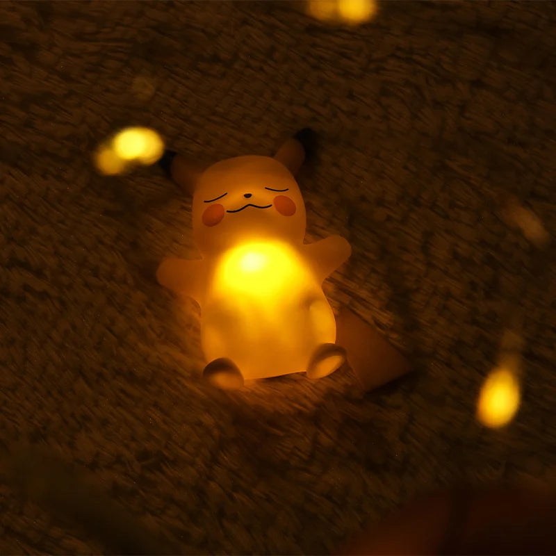 Pikachu Night Light Glowing Children Toy Pokemon Pikachu Cute Bedside Lamp Children's Birthday Christmas Present