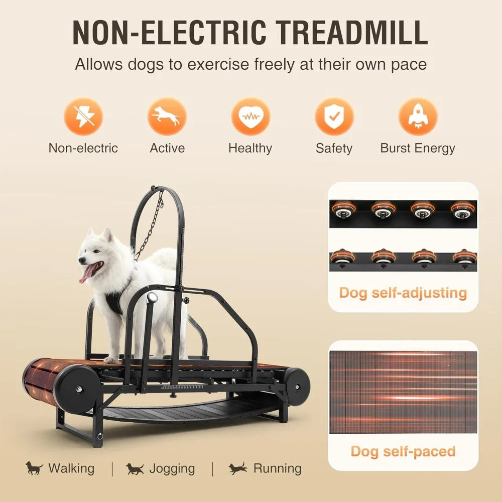 Dog Treadmill for Medium Dogs,Large Dogs,Adjustable Ramp Canine Running Slatmill Machine with Pedometer for Exercise & Healthy
