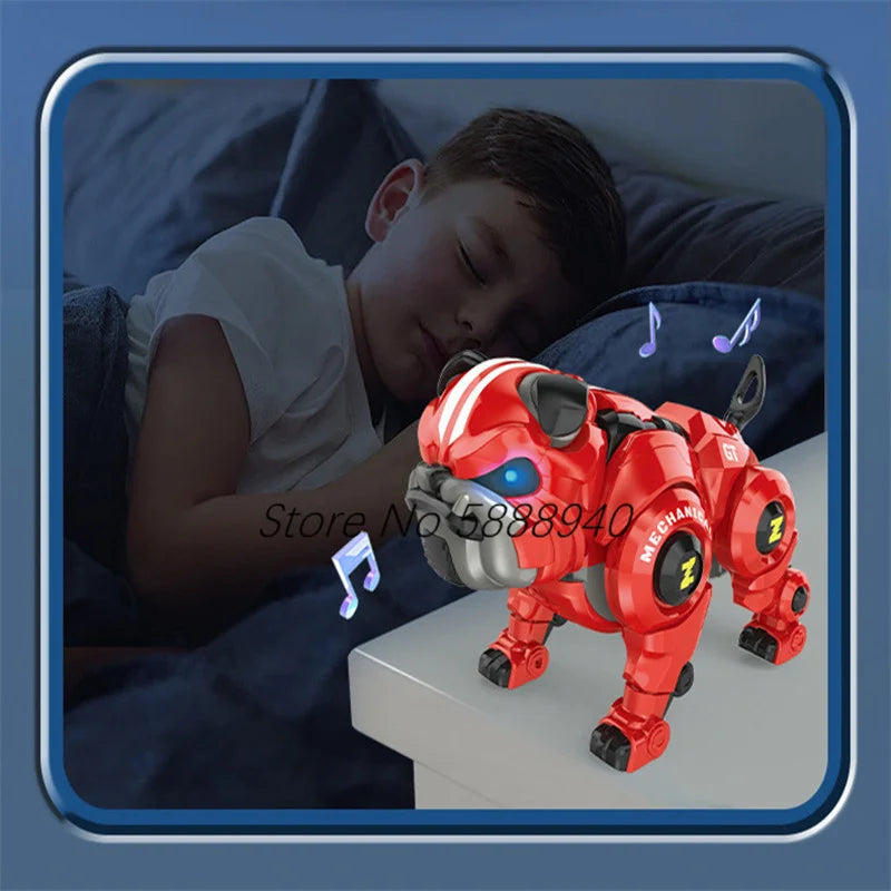 Parent-Child Interaction Touch Sensing Remote Control Robot Dog Bulldog Flexible Limbs Auto Demo Intelligent Pet AI RC Toy Dogs