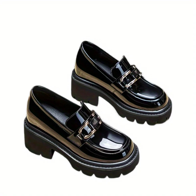 Manufacturer New Spring Autumn Popular Fashion Women's Thick Sole High Heel Metal Decorative Single Shoes: Elegant, Sexy, Increasing Pumps