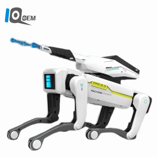 IQ0EM Intelligent Robot Dog Toy for Boys Remote Controlled AI Voice Programming Handshake Interactive Remote Control Animal Toy