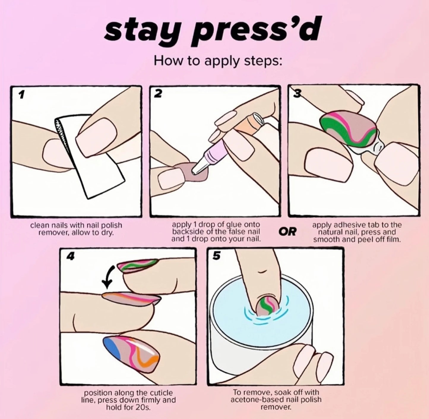 10pcs Glossy Red Gradient Fake Nails Set Press On Nails Tips Solid Color Removable Artificial Nails Decoration Nail Art Set