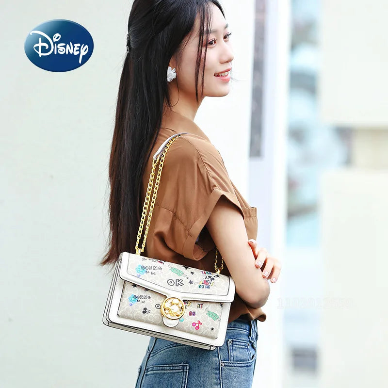 Disney Mickey Original New Women's Shoulder Bag Luxury Brand Fashion Women's Shoulder Messenger Bag Cartoon Cute Women's Bag