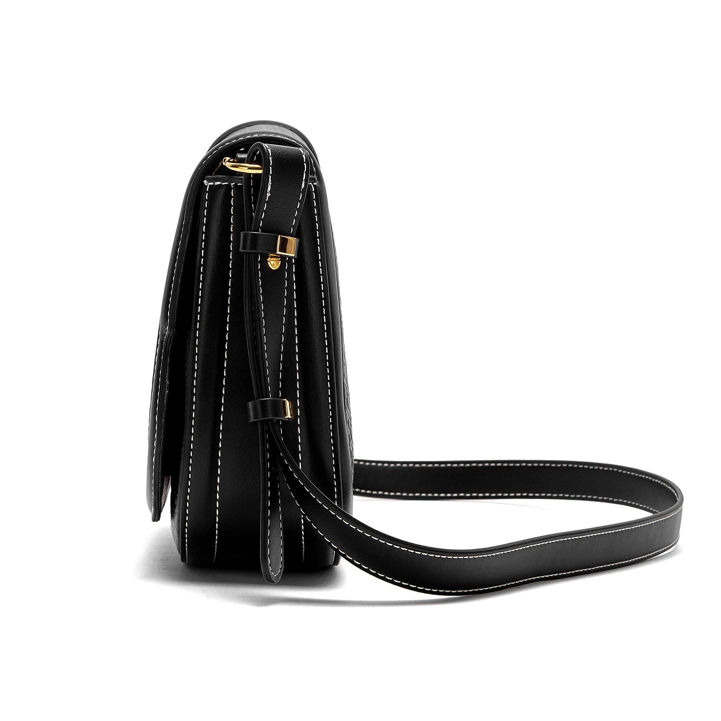CHCH Women's Saddle Bag New Embossed Flip Small Square Bag Simple Business Women's Crossbody Bag