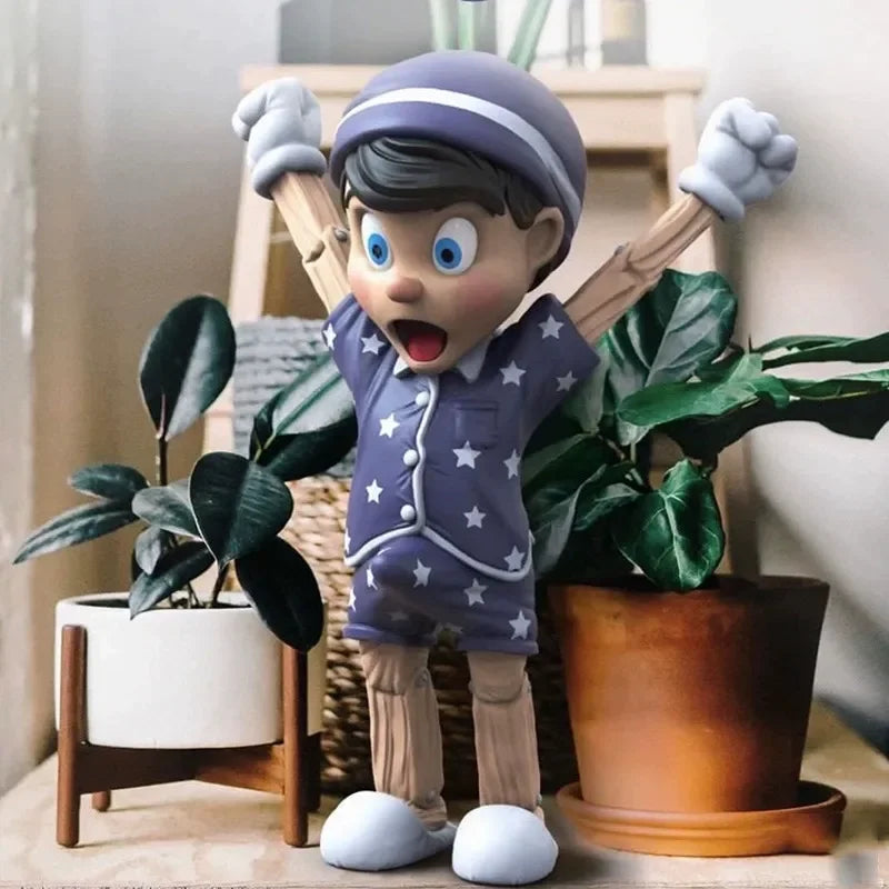Puppet Show Prank Figure Pinocchio Funny Trendy Toy Collectible Anime Surroundings Action Collectible Dolls Anime Surrounding