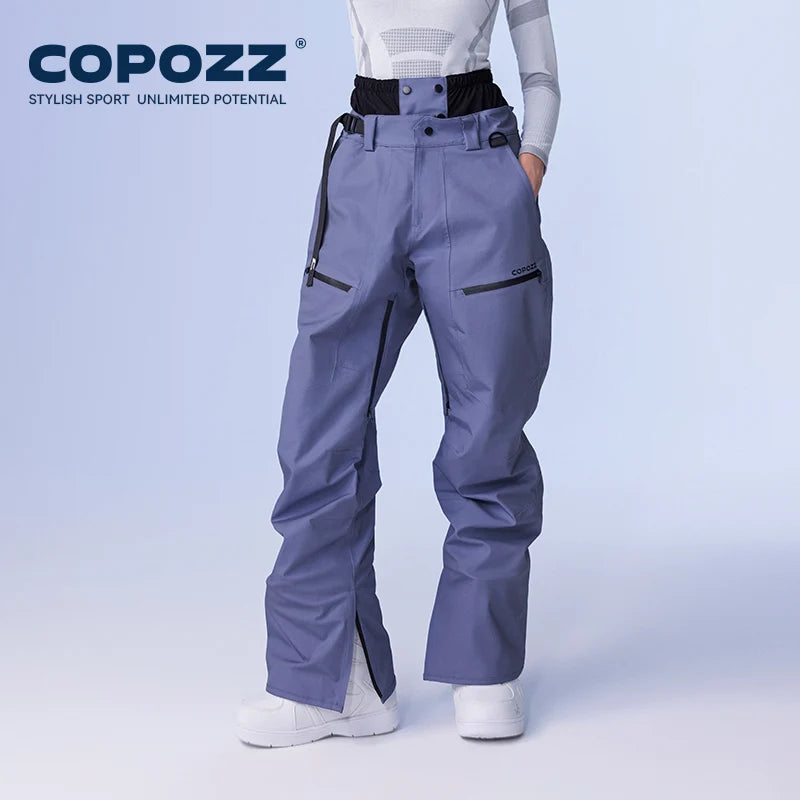 COPOZZ Winter Ski Pants Unisex Women Outdoor High Quality Windproof Waterproof Warm Snow Trousers Winter Ski Snowboarding Pant