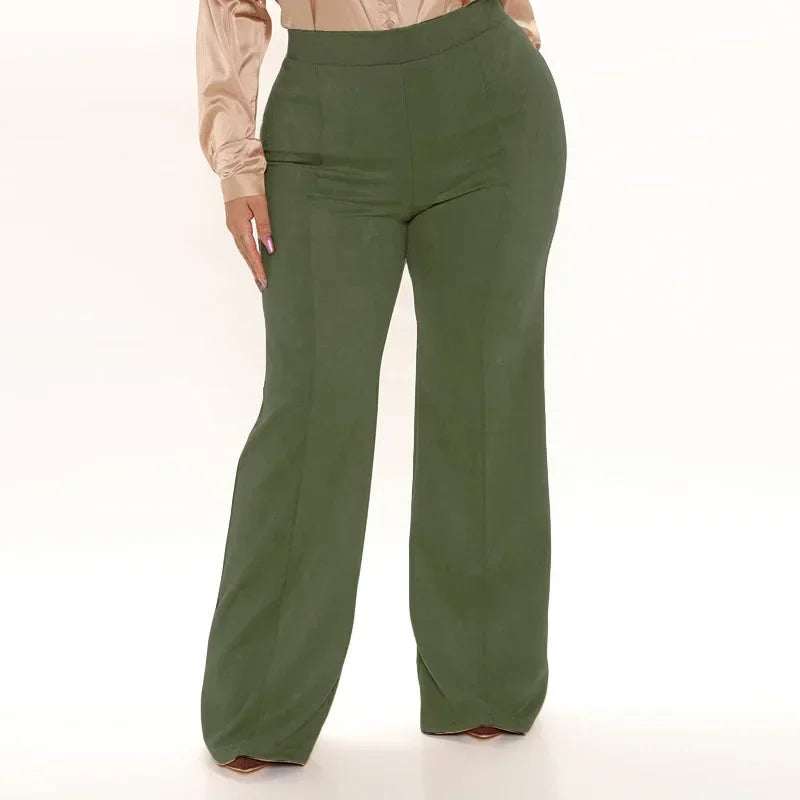 plus Size High Waist Faux Suede Leather Pant Women Slim Straight-leg Casual Stretch Trousers Bodycon 4XL Custom