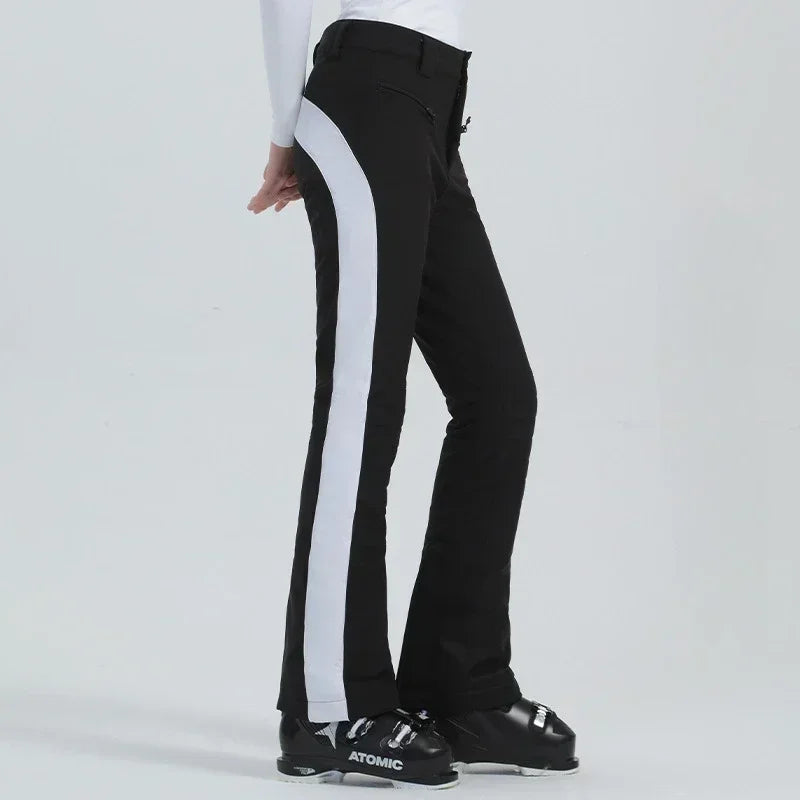 Female Slim Skiing Pants Outdoor Warm Waterproof Snow Clothes Women High Elasticity Ski Trousers Winter Alpine Sport Pant