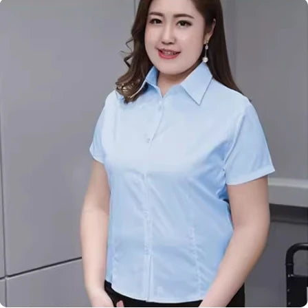 Plus Size White Shirt Women Spring New Office Lady Working Clothes Long Sleeve Bottom Blouse Korean Fashion SlimWomen Clothing t-shirts