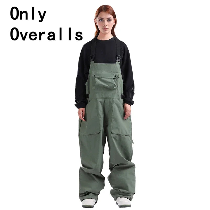 Winter Skiing Pants Windproof Snow Overalls Outdoor Sport Waterproof Clothes Women Loose Ski Trousers Snowboard Cargo Pant