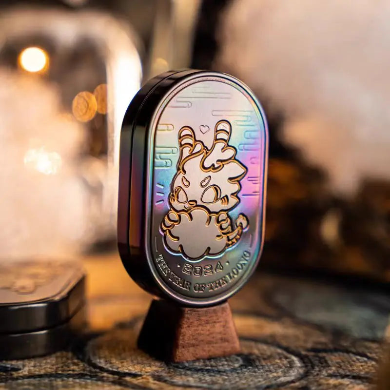 HEedc Lingyun 3.0 Mechanical Rotating Push Plate Fidget Slide EDC Decompression Toy Trendy Play Black Technology Boyfriend Gift