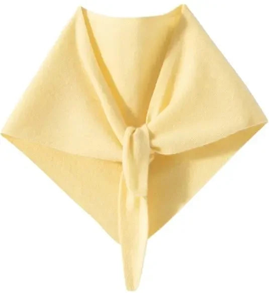 Y2K 100%Cashmere Women's Knit Triangle Scarf - Downtown Girl Aesthetic Essential, Head Scarf & Trendy Shawl Combo