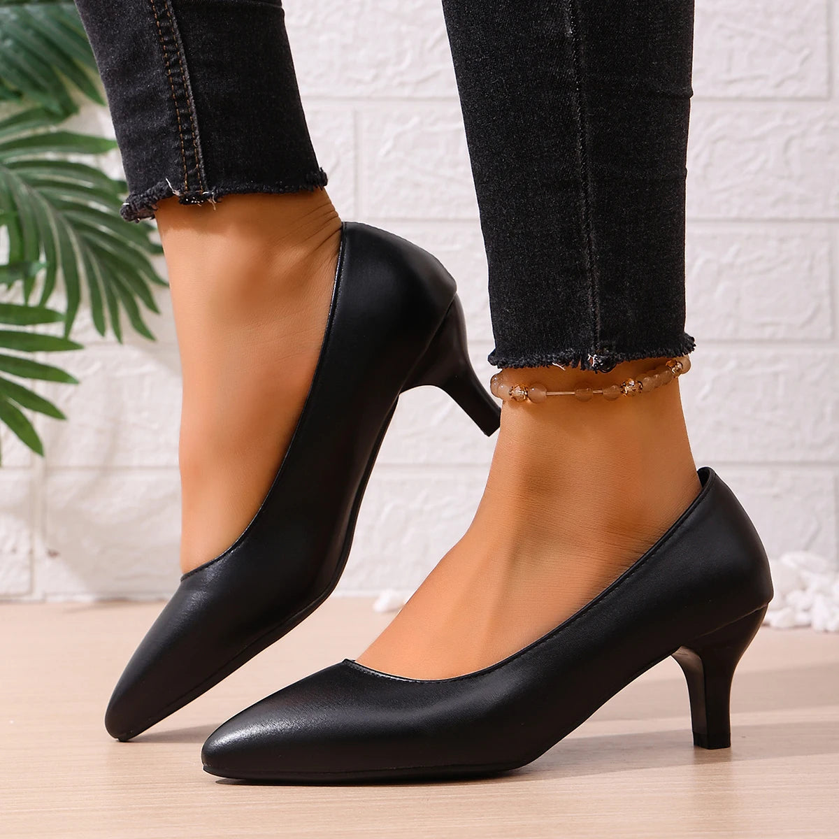 Manufacturer Women's Black Pointed Toe Slim Heel Pumps | Professional Formal Shoes for Flight Attendants & Business Professionals Pumps