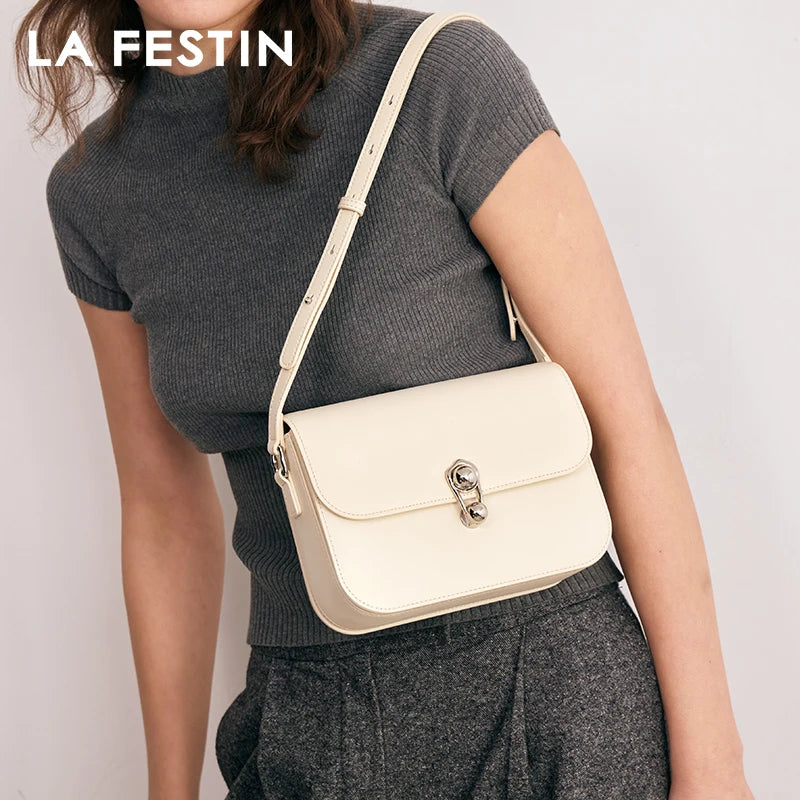 LA FESTIN Women's bag Luxury Brand New Fashion Shoulder Crossbody Square Bags Tote Bags Designer Handbag Split Leather