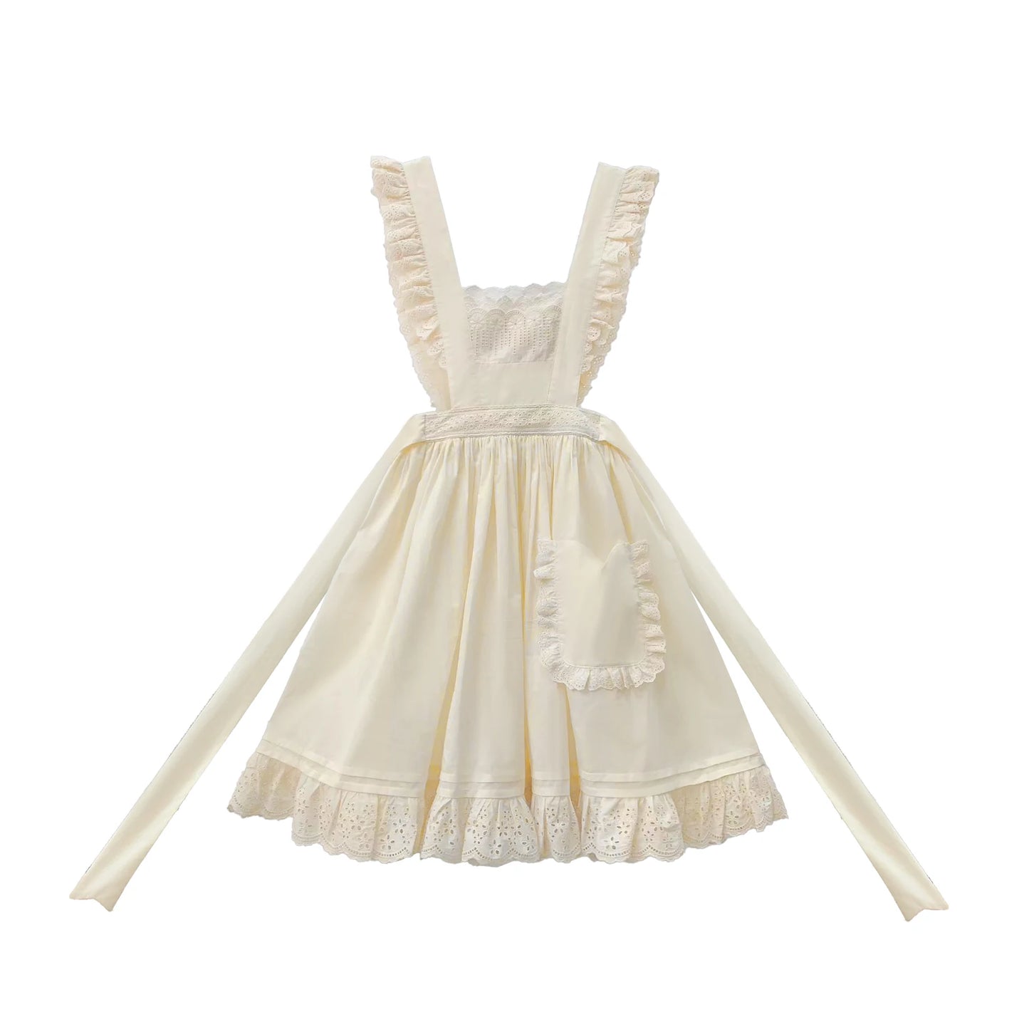 French Elegant Retro Pastoral Sweet Lolita Ruffles Square Neck Bow Long Sleeve High Waist A-line Plaid Long Dress Women Spring
