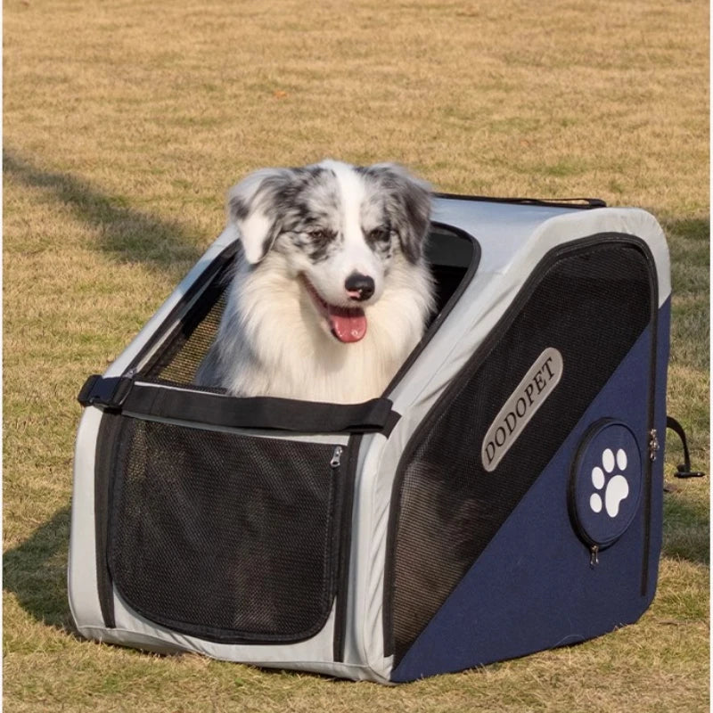 Foldable Car Pet Carrier Crash-Proof Travel Crate for Cats & Dogs Portable Backseat Kennel with Ventilation SUV Trunk Safe House cat toy dog toy