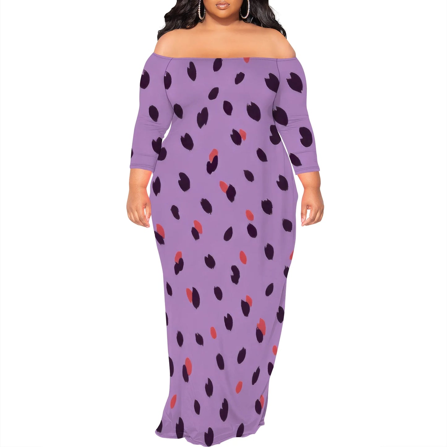Maxi Dress for Women V Neck Casual 3/4 Sleeve Wrap Sexy Long Dresses Floral with Belt