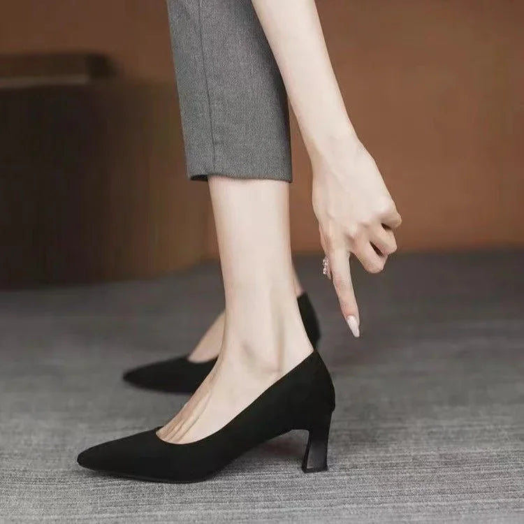New In Black Special Head Spiral Pattern Fashion Women's Shoes Pointed Fine Heel Wedding High Heels Banquet Nightclub with pumps Shoes