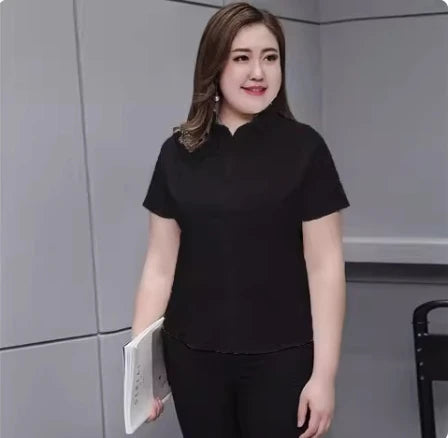 Plus Size White Shirt Women Spring New Office Lady Working Clothes Long Sleeve Bottom Blouse Korean Fashion SlimWomen Clothing t-shirts