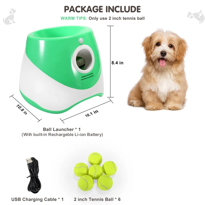 ABBP-Dog Tennis Ball Launcher Dogs Chase Automatic Toys Automatic Fun Interactive Machine Fun Interactive Catapult Throw dog toy