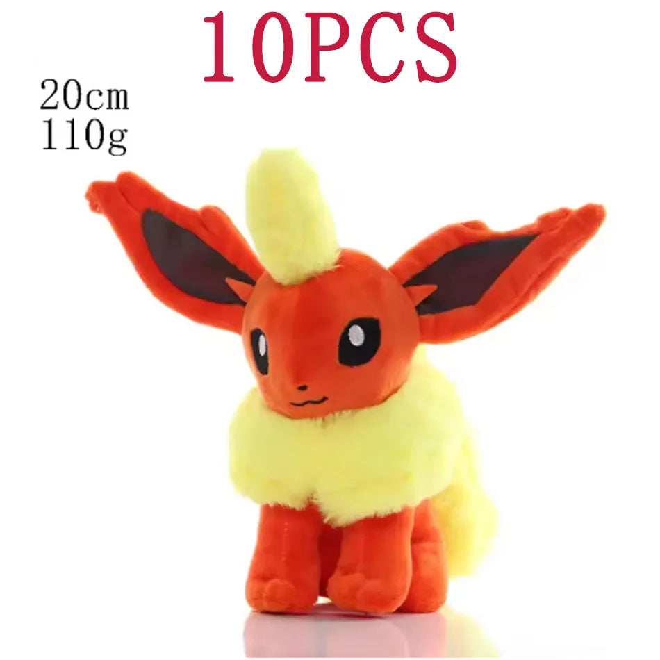 10PCS 20cm Pokemon Stuffed Plush Toy Kawaii Pikachu Anime Doll Kids Birthday Kawaii Cute Soft Children Stuffed Plush