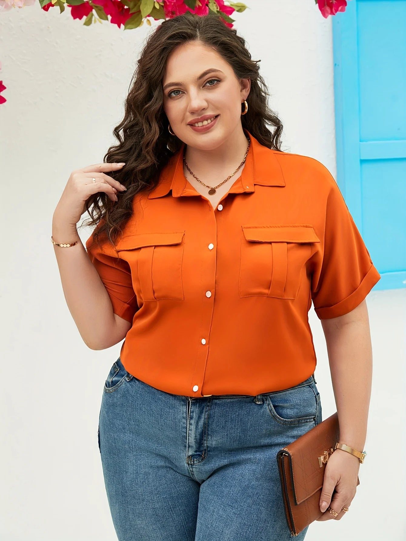 Women's Plus Size Shirt Summer Chic Elegant Shirt For Chubby Women's Fashion Shirt t-shirts