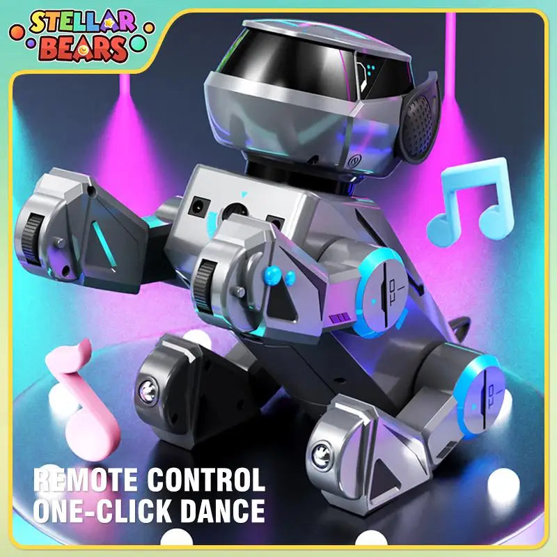 Remote Control Stunt Dog Dancing Music Puppy RC Animal Dog Boy Girls Toy Intelligent Touch Interactive Pet Dog Toys for Children