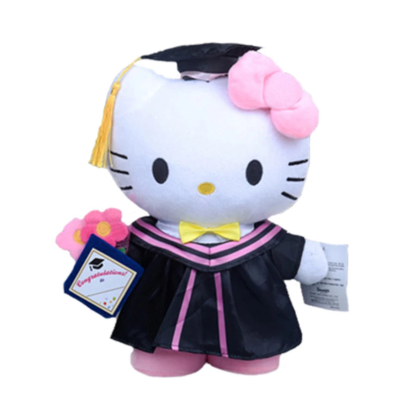 25cm Sanrio Stitch Hello Kitty Graduation Plush Toys Pochacco Soft Tuffed Animals Christmas Birthday Christmas Graduation Gifts