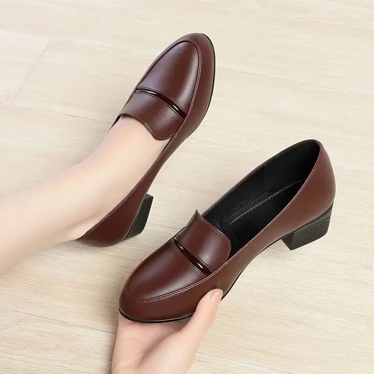 Manufacturer Spring and Autumn New Fashion Versatile Deep Mouth Slip-On Soft Sole Soft Surface Comfortable Single Shoes Pumps