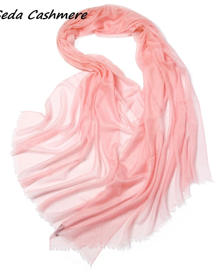 100% Cashmere Scarf Women Soft Warm Solid color, large shawl Lady Summer Spring Autumn Winter Elegant Inner Mongolia