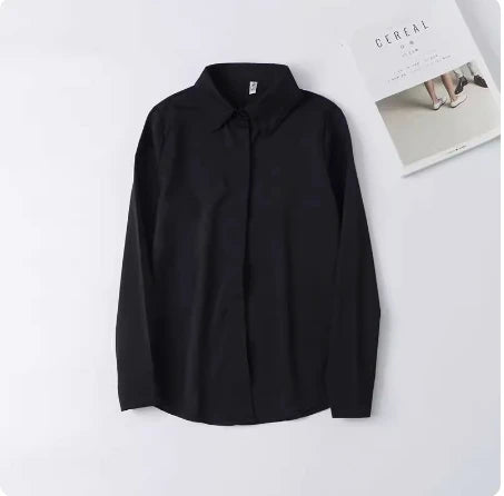 Plus Size White Shirt Women Spring New Office Lady Working Clothes Long Sleeve Bottom Blouse Korean Fashion SlimWomen Clothing t-shirts