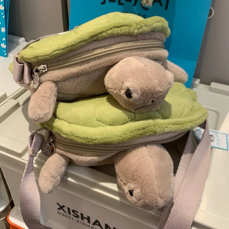 Jellycat Hot Sales Turtle Soothing Plush Toy Crossbody Cute Doll Children'SBAG Fun Doll Ornament Holiday Gift