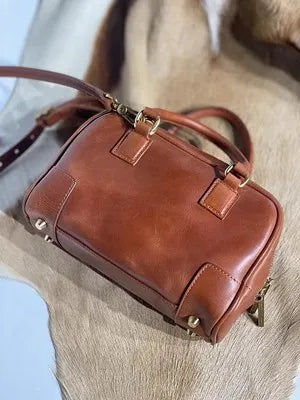 Simple casual and high-quality natural real leather ladies' small handbag outdoor daily work real cowhide shoulder diagonal bag