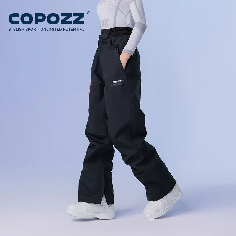 COPOZZ Winter Ski Pants Unisex Women Outdoor High Quality Windproof Waterproof Warm Snow Trousers Winter Ski Snowboarding Pant