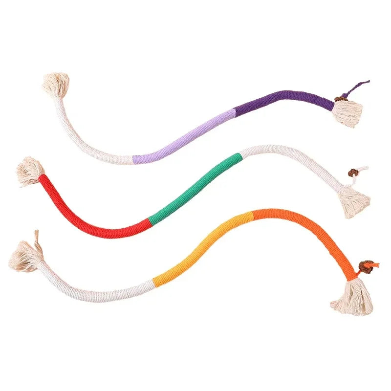 Cotton Cat Chew Toy for Teeth Cleaning, Catnip Rope Toys for Indoor Cats, Interactive Nip Teething Toys for cats