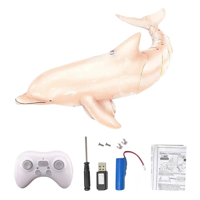 RC Shark Spray Water Electric Whale Kids Toy Remote Control Dolphin Animal Bath Tub Pool Simulation Submarine Fish Game