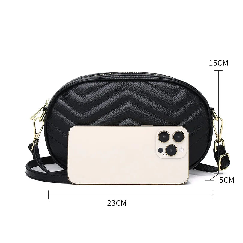 Women Bags New Genuine Leather Simple Design Trend Crossbody Bags Female Cowhide Shoulder Bag Small Ladies messenger bag