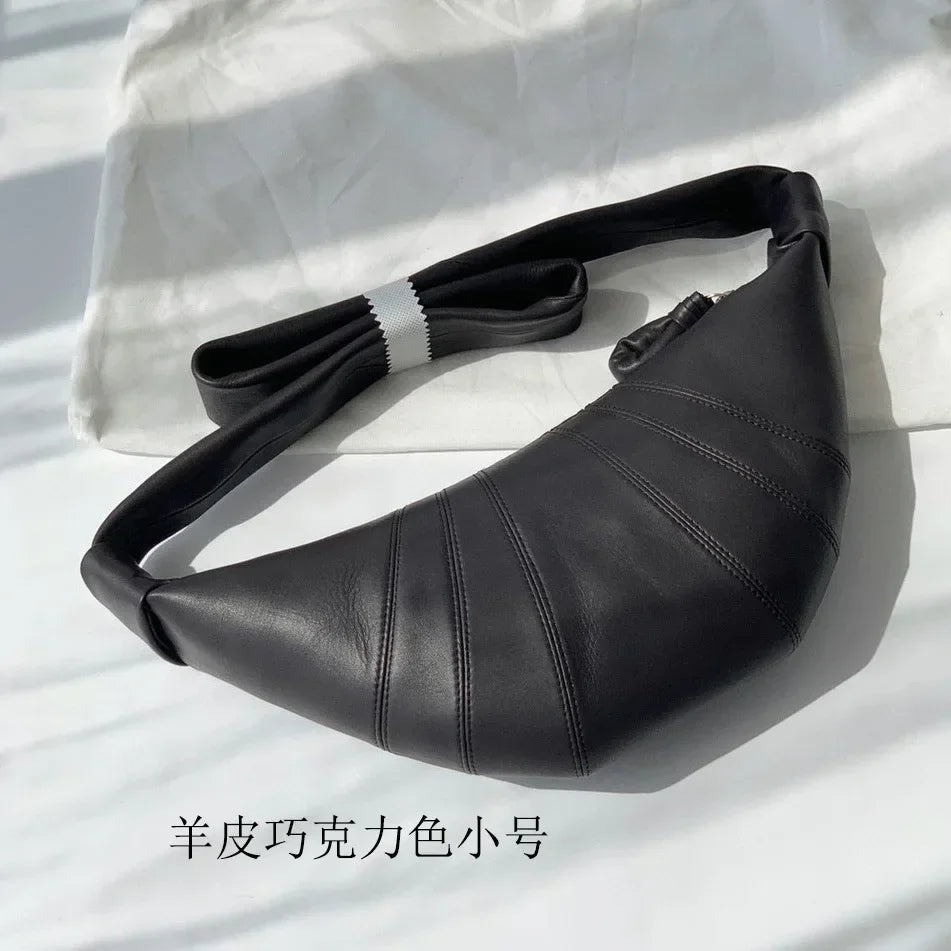 Designer New Lambskin Croissant Brand Luxury Croissant Bag Fashionable Versatile Shoulder Crossbody Bag