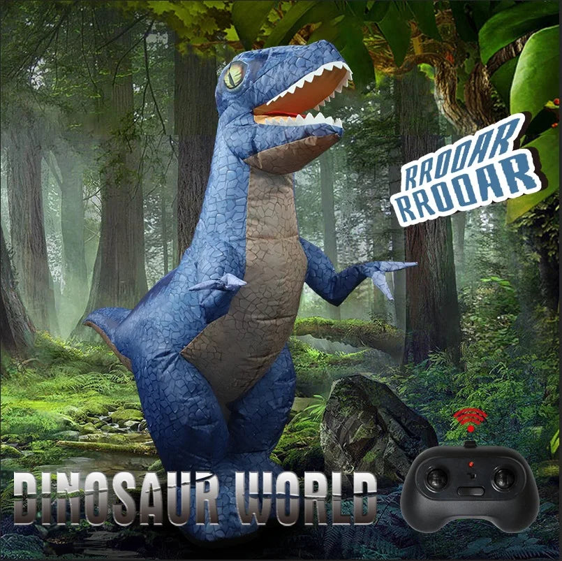 Remote control dinosaur inflatable toy children's model toy large tyrannosaurus rex simulation electric charging sound trick