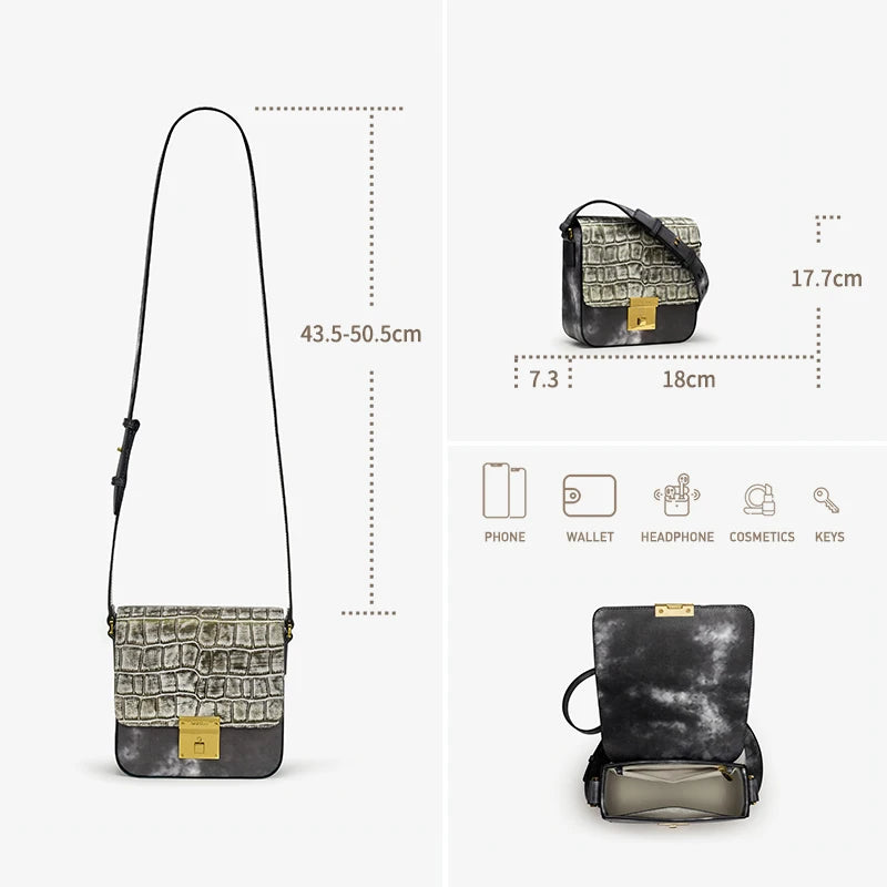 BAFELLI K GOLD WOMEN'S NEW FASHION BAG LEATHER ORIGINAL DESIGNER LUXURY BRAND TRENDING SHOULDER PURSE CASUAL STYLE