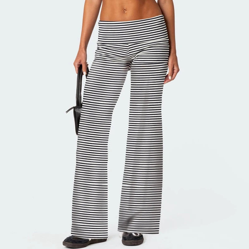 Casual Wide Leg Sweatpants for Women Fold Over Low Rise Flare Yoga Lounge Pants Back to School Clothes for Teen Girls Outfits pant