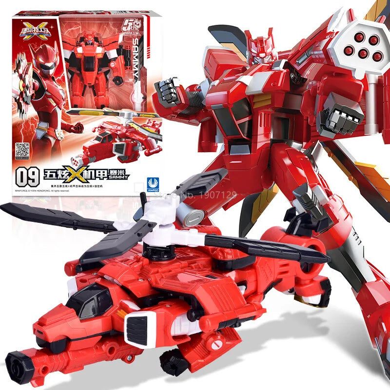 Mini Force Super Dinosaur Power Transformation Robot Toys Action Figures MiniForce X Simulation Car Deformation Airplane Toy